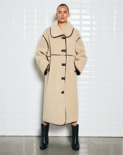 Withblack - WBLDajana Pile Frakke - Birch